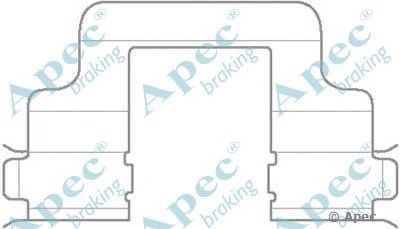 APEC BRAKING kit1130 -  Комплектующие, тормозные колодки